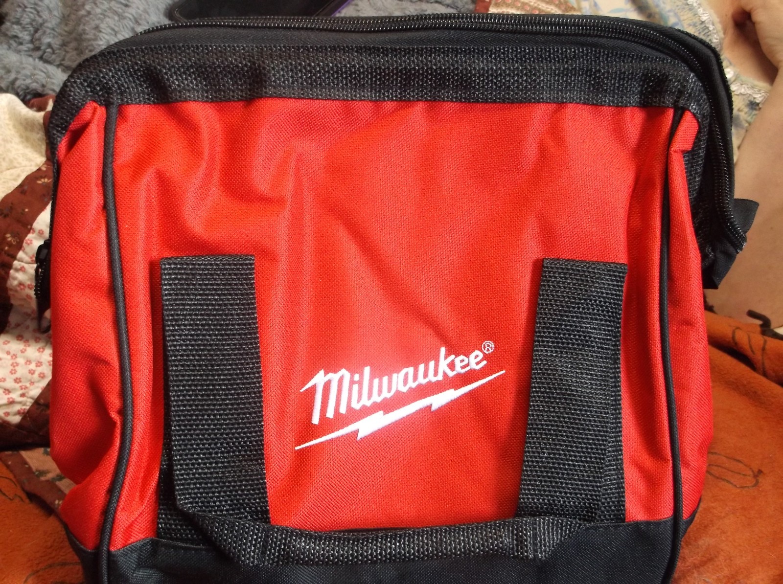 Milwaukee Heavy Duty Contractor Tool Bag, Red/Black, 11 x 11 x 10 in