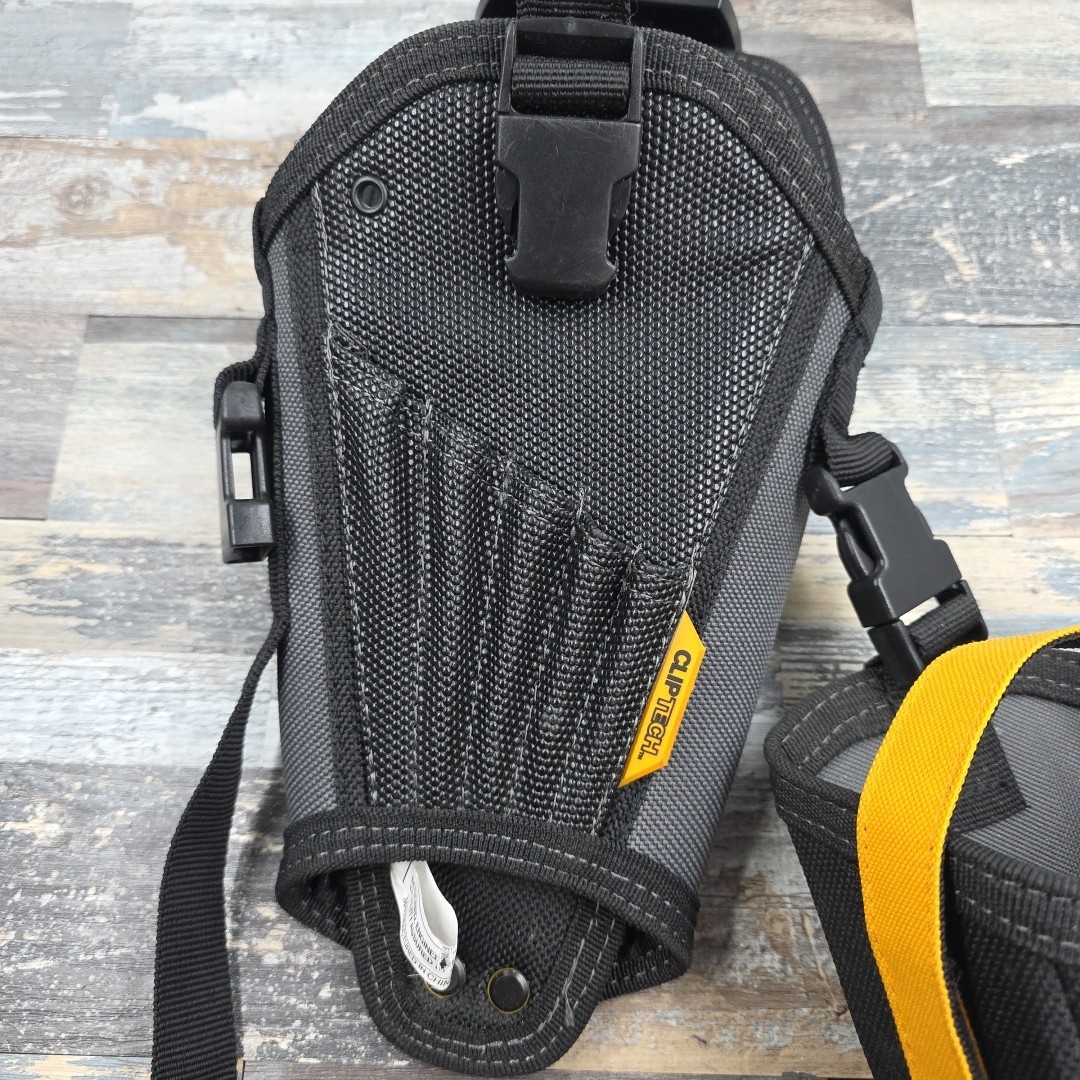 ToughBuilt ClipTech Drill Tool Holster Adjustable Black Nylon With Battery Pouch