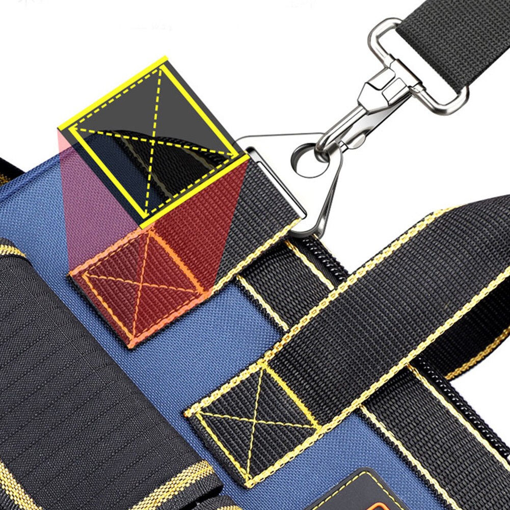 Multi-Function Tool Bag Oxford Cloth Electrician Wide Mouth Tool Bag Waterproof