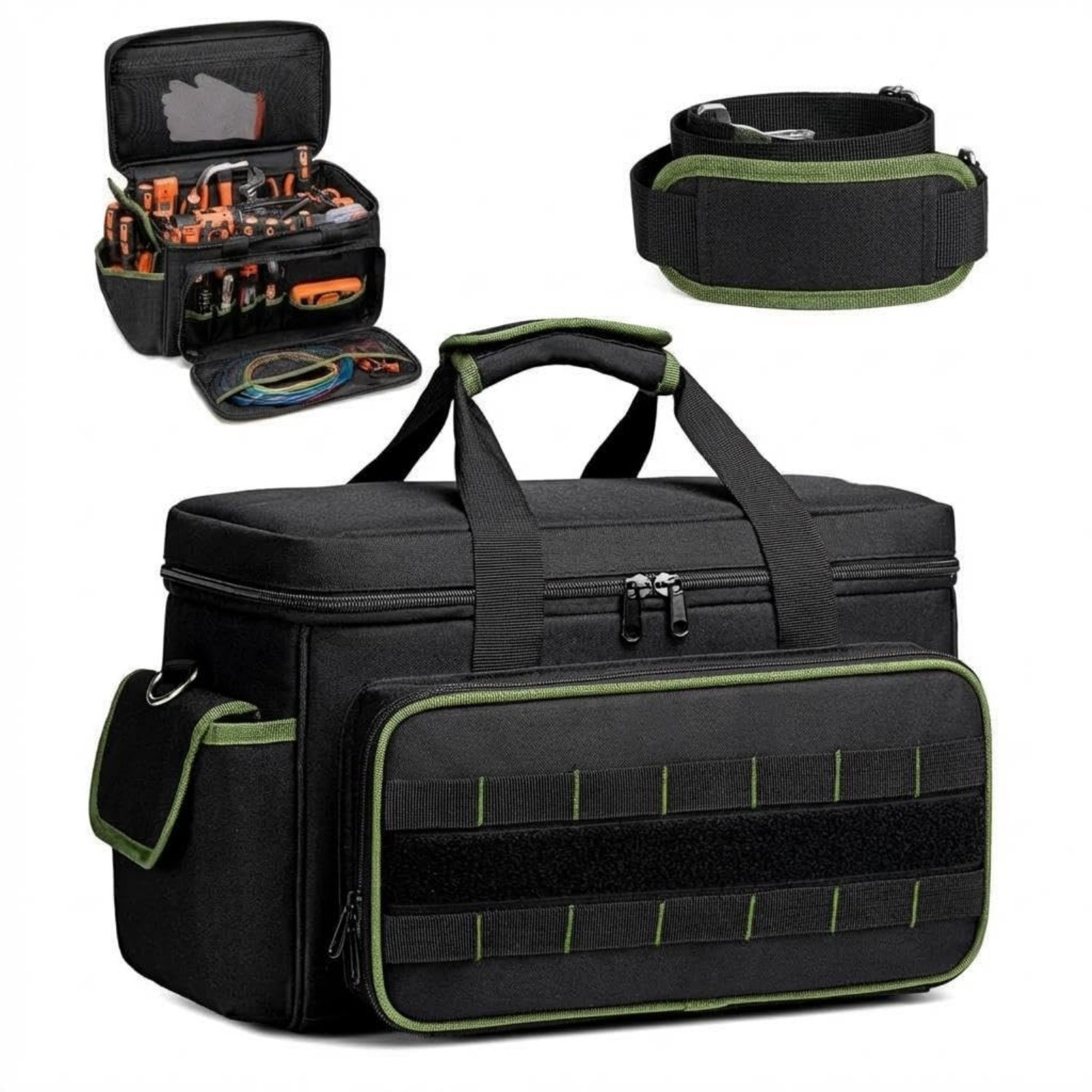 17-Inch Tool Bag Premium Oxford Tool Organizer Adjustable Shoulder Strap