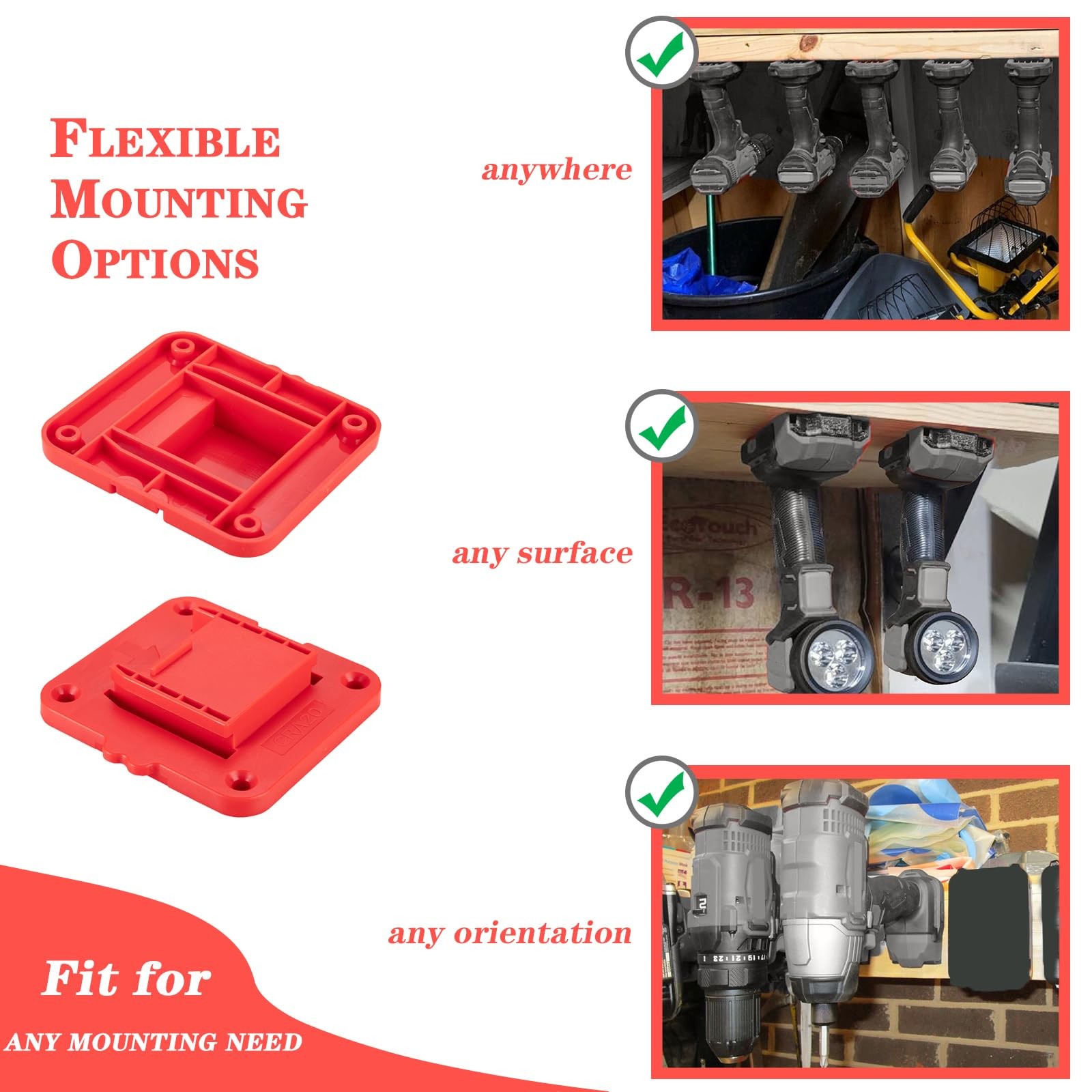 5 Packs Tools Drill Mount Holder Compatible For Craftsman V20 20v Liion Drill To