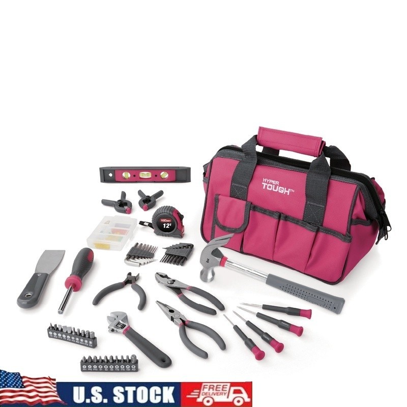 89-Piece Household Tool Set Multi-Purpose Assortment W/ 12 Pocket Zip-Up Bag New