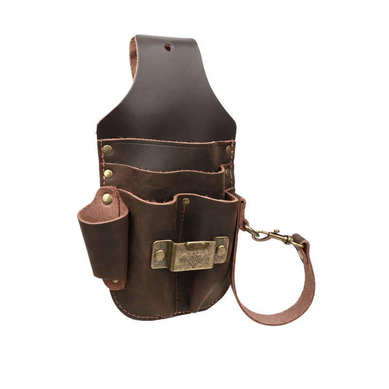 TOURBON Leather Workshop Heavy Duty Tools Belt Holster Utility Electrician Pouch