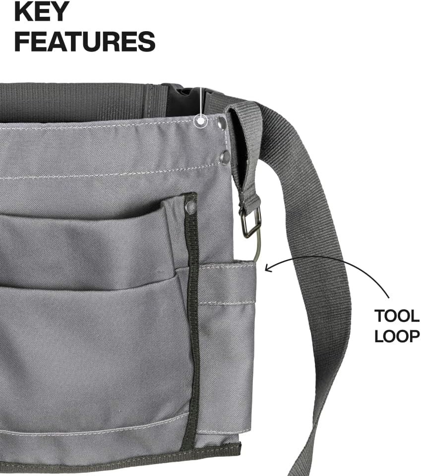 21022 6-Pocket Tool Apron, Durable Duck Canvas with Riveted Seams, Adjustable…