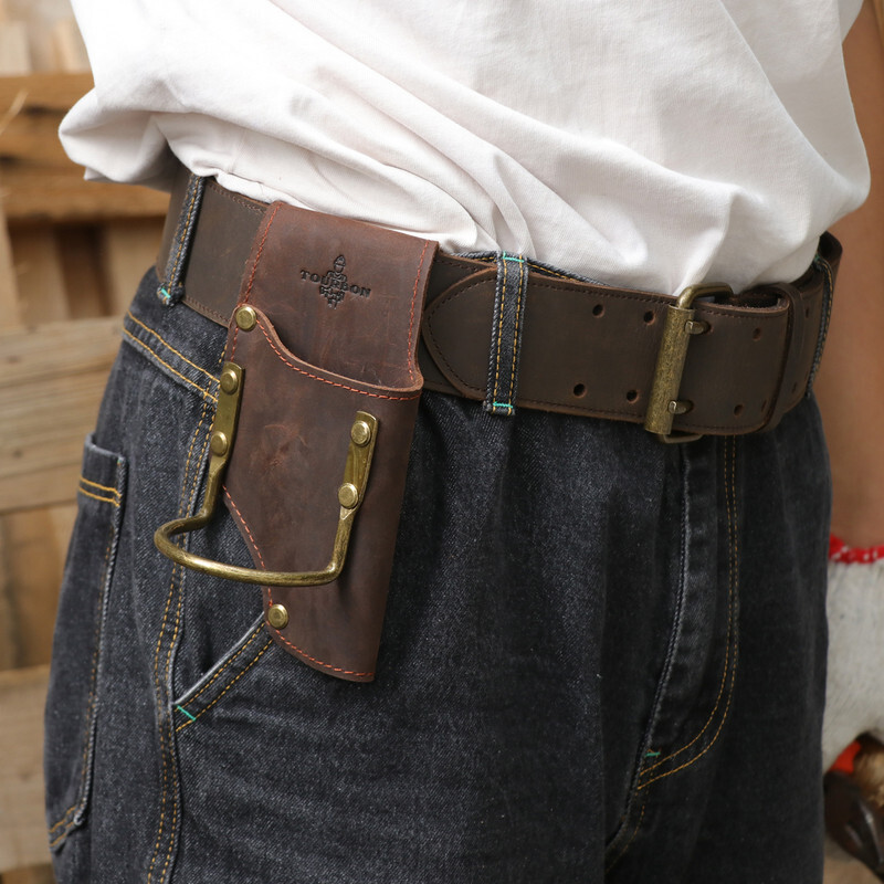 TOURBON 2-in-1 Workshop Tools Carry Belt Holster for Axe/Hammer/Wrench/Pliers US