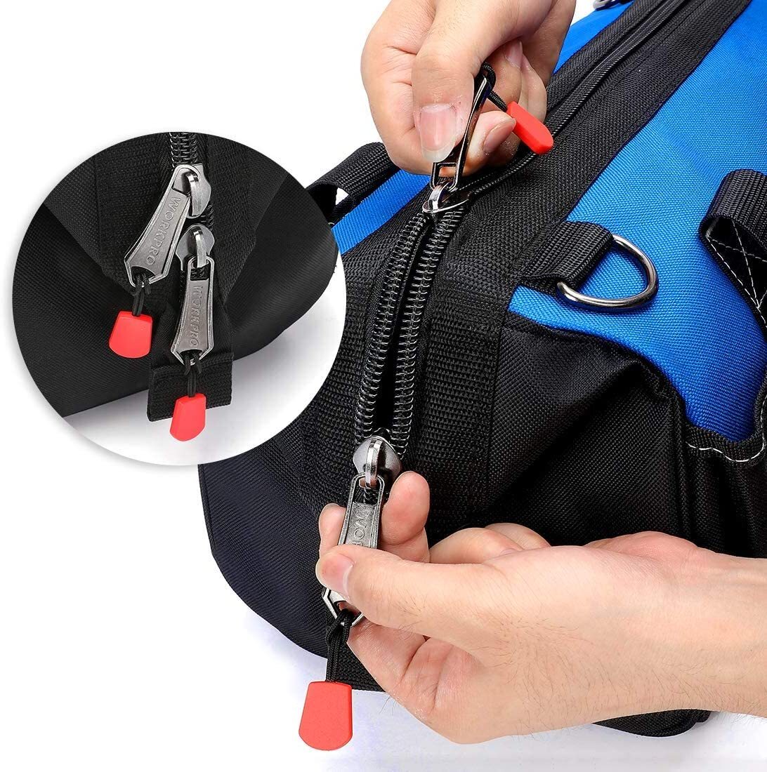 WORKPRO 18″ Storage Tool Bag Sturdy Bottom Close Top Wide Mouth w/Shoulder Strap