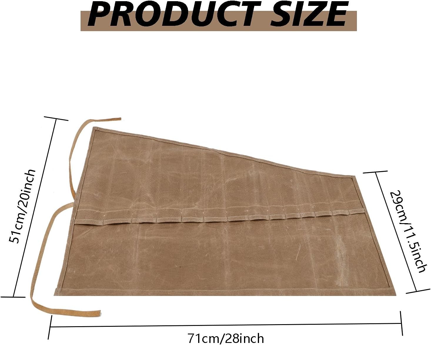 Super Tool Roll Organizer & Pouch – 14-Pocket Wrench Holder Bag for Silver