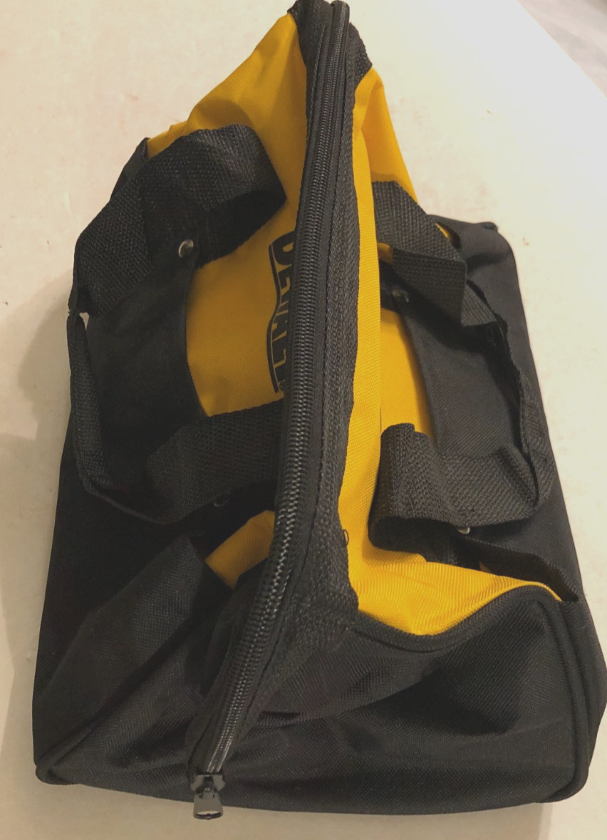 DeWalt Heavy Duty Ballistic Nylon Black Yellow 13″ Tool Bag Unused New