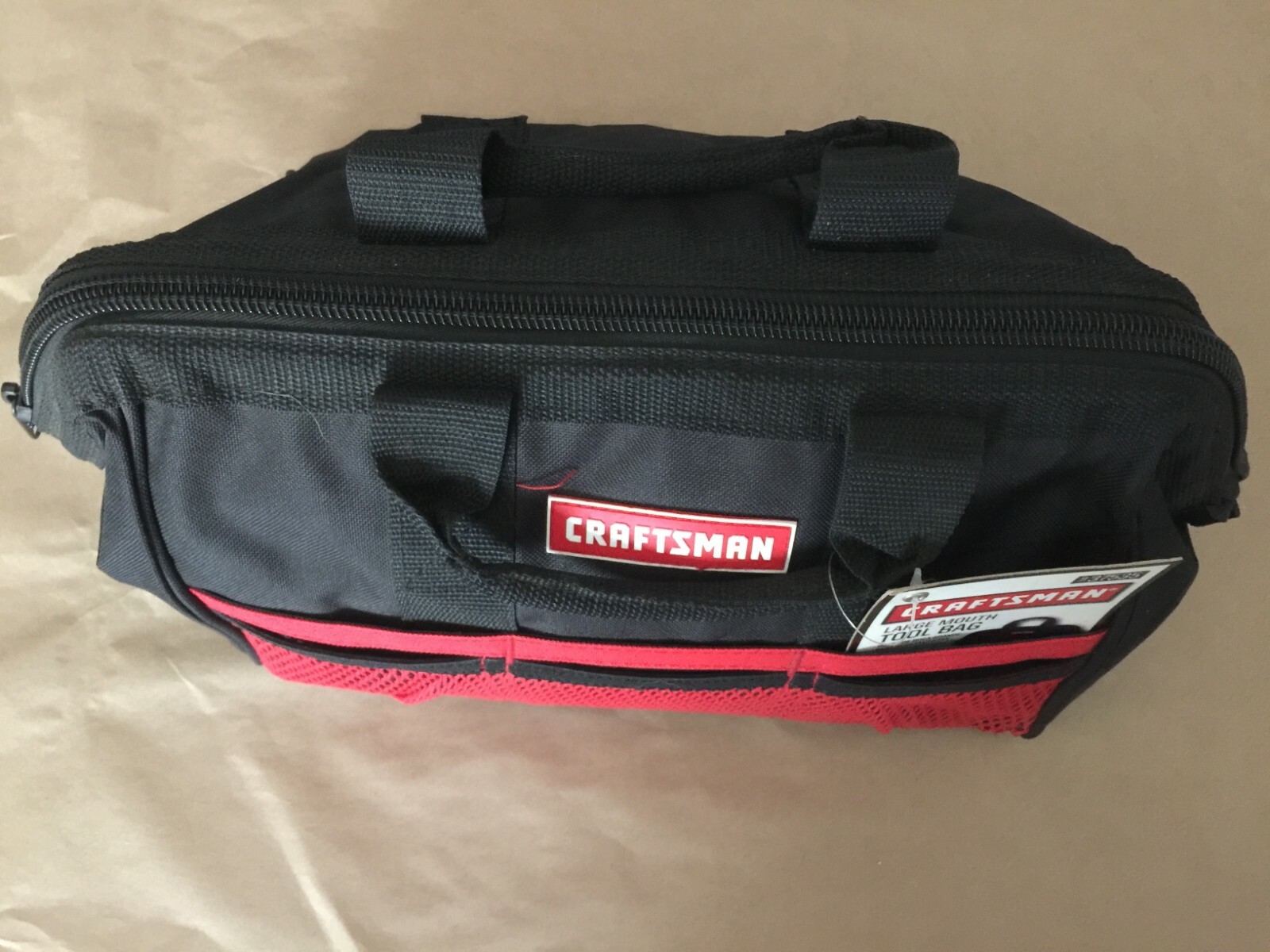 Craftsman 13 inch LARGE MOUTH TOOL BAG Storage Small Power Hand Tools 9-37535