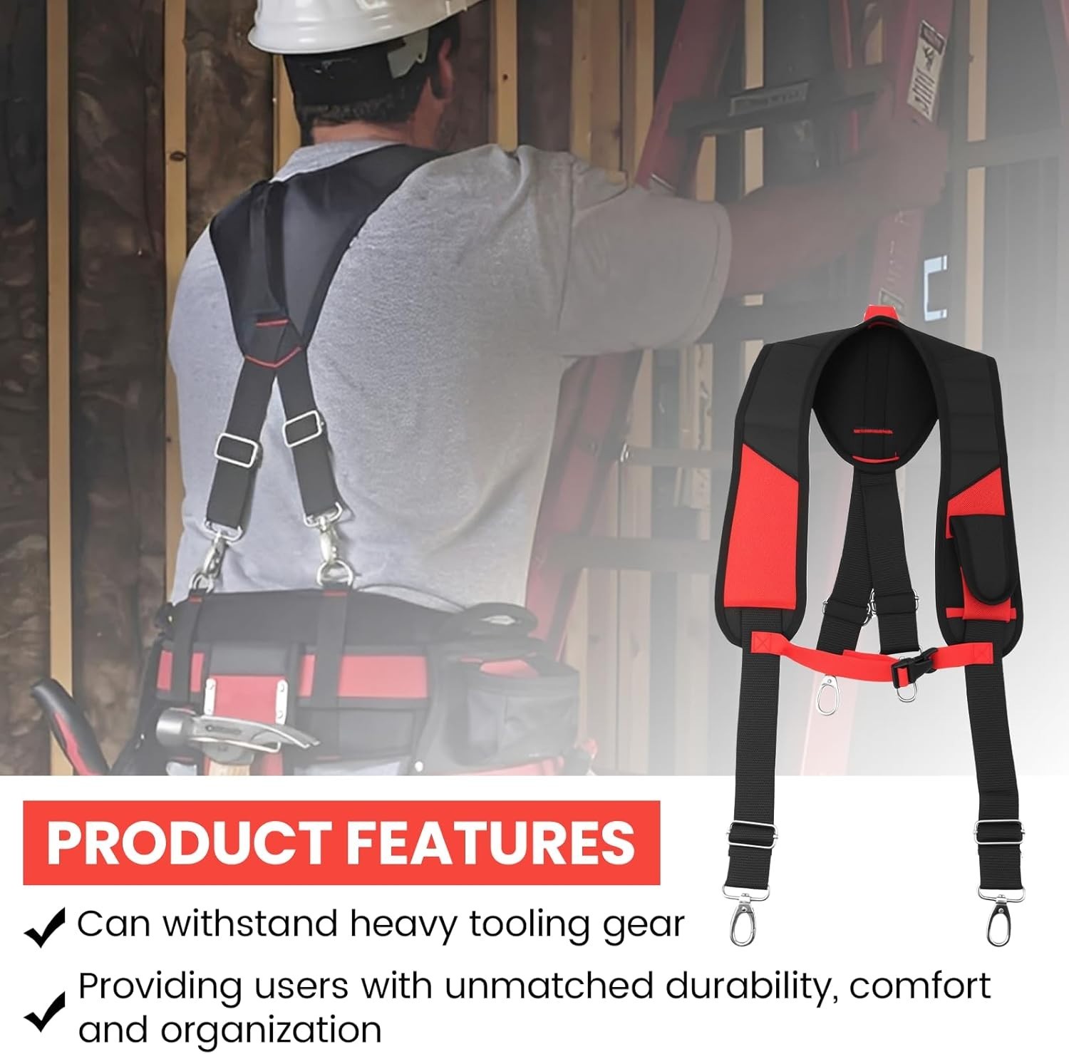 Ergonomic 48-22-8145 Adjustable Padded Suspension Rig – For Milwaukee Tool Use