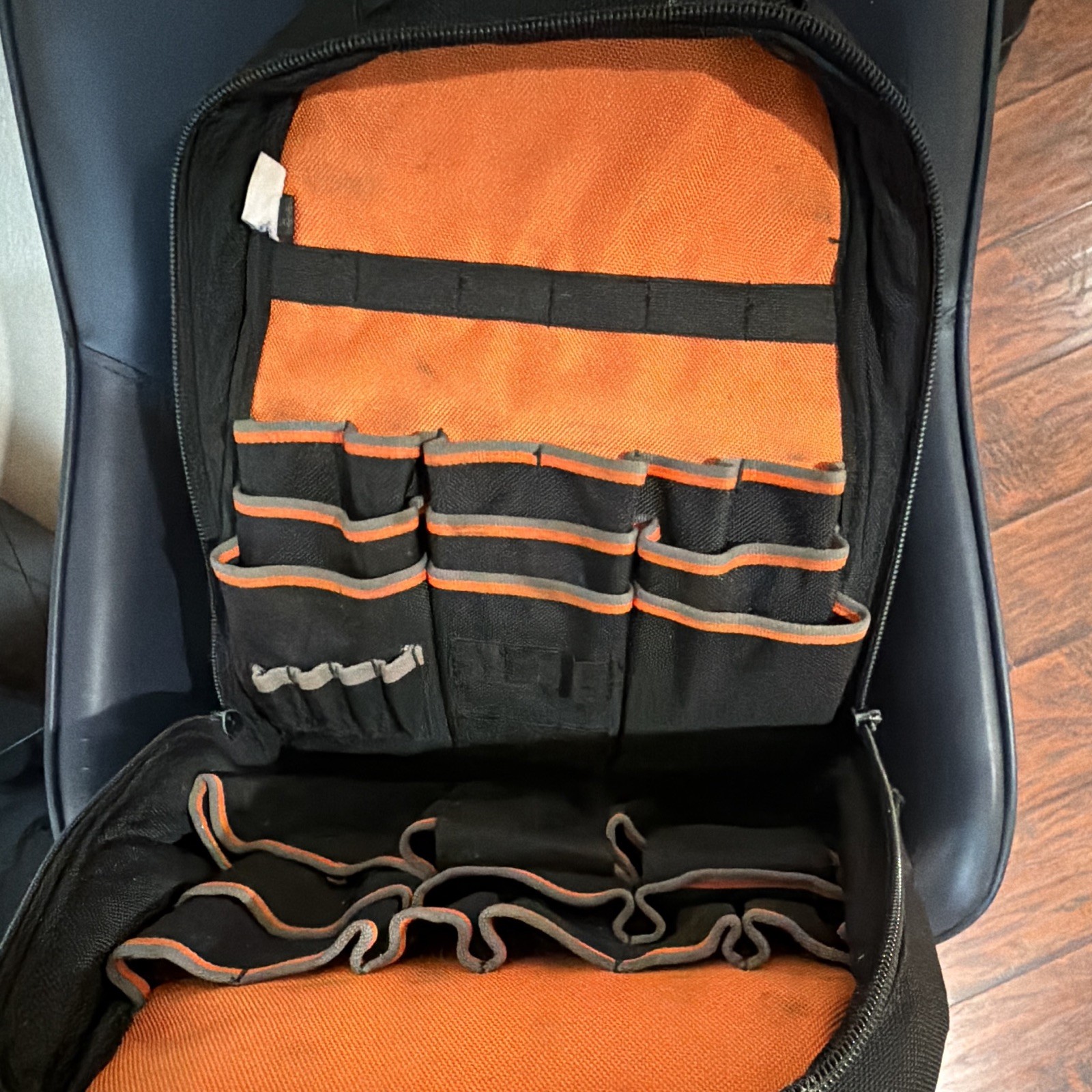 Klein Tools Tradesman Pro Nylon Tool Backpack Black Orange Gray
