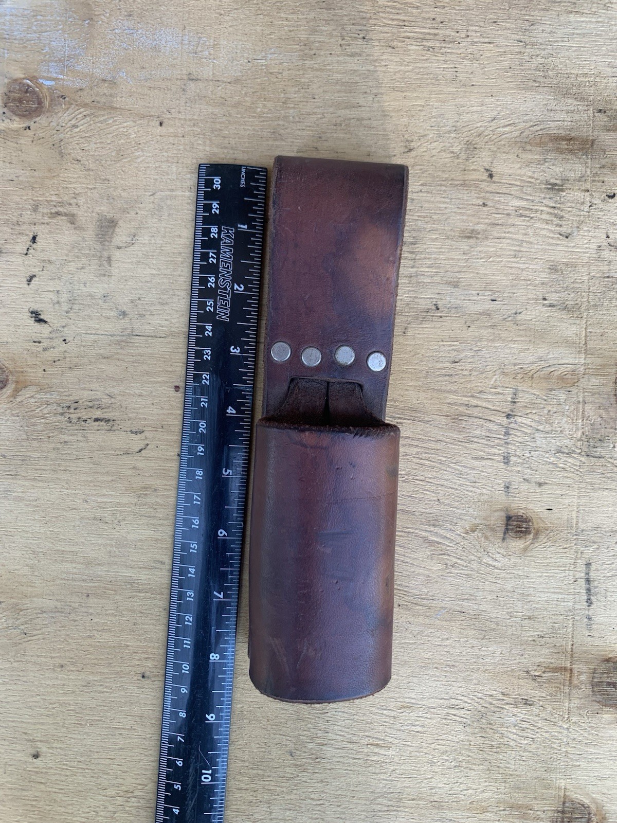 Leather Scaffold Ratchet Holder. 3/16” Thick Leather. Ratchet Not Included