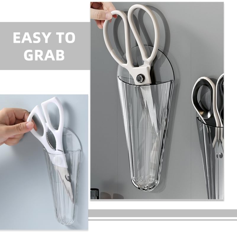2 PCS Wall Mounted Scissor Holder Sturdy Shear Organizer Office Adhesive