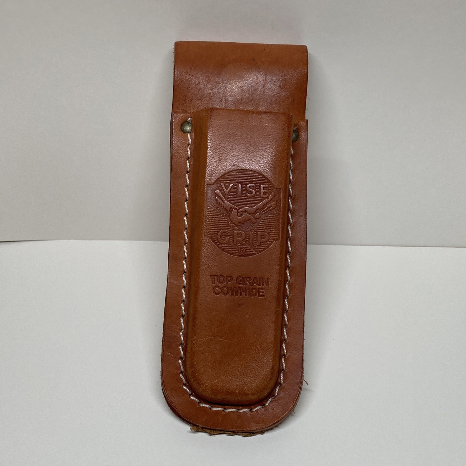 Vintage Vise-Grip Top Grain Cowhide Leather Tool Pouch Sheath Brown Leather