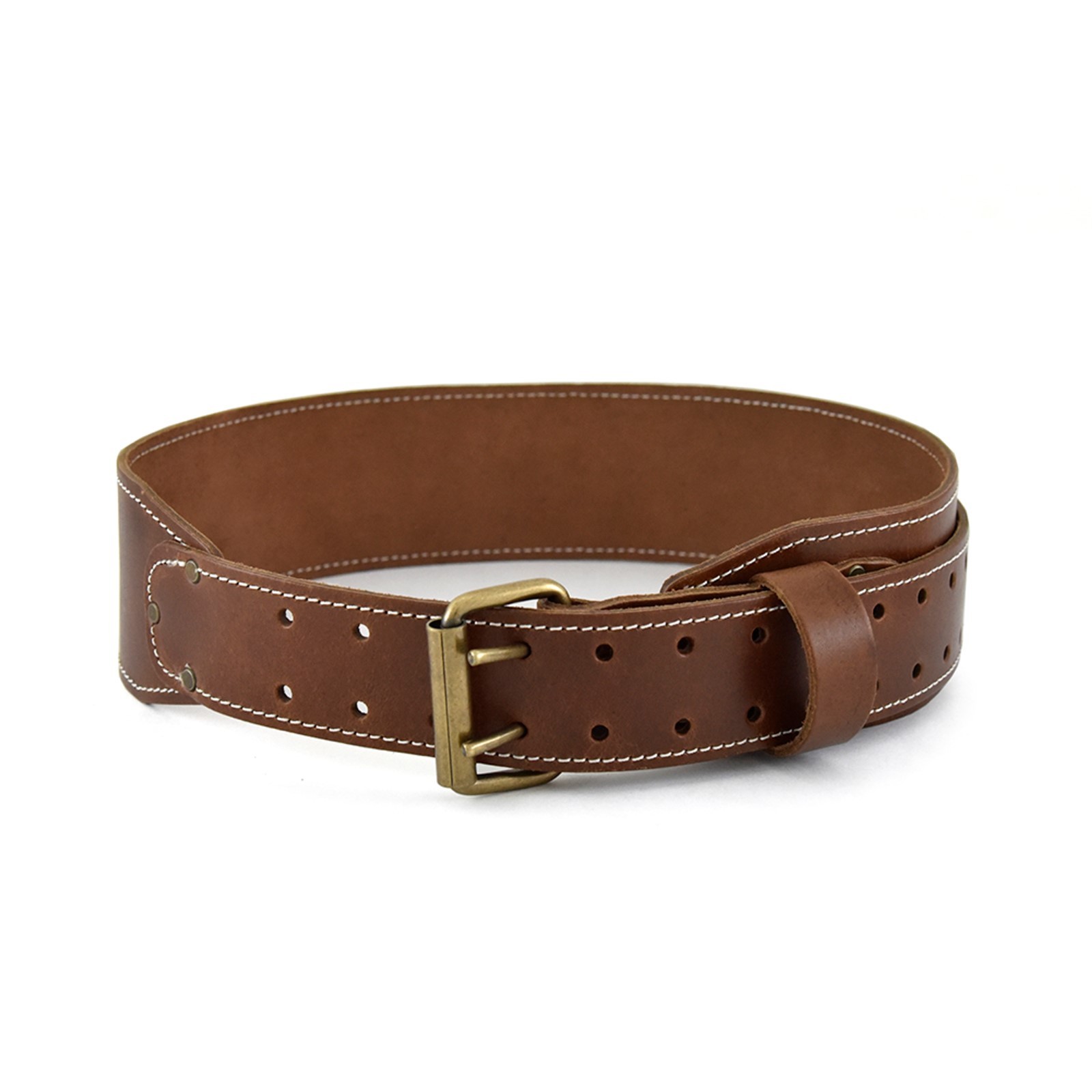Style n Craft 98437 – 3″ Tapered Work Belt in Dark Tan Heavy Top Grain Leather
