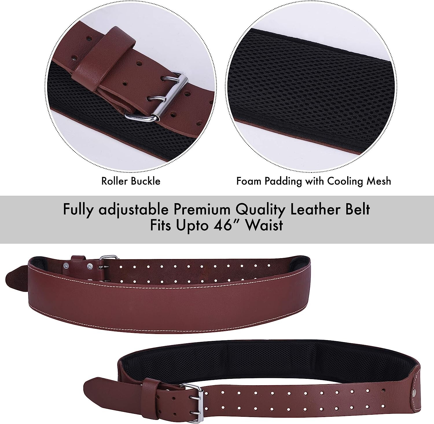 Electrician Tool Pouch Framers Leather Tool belt for Carpenter 17 pockets bag