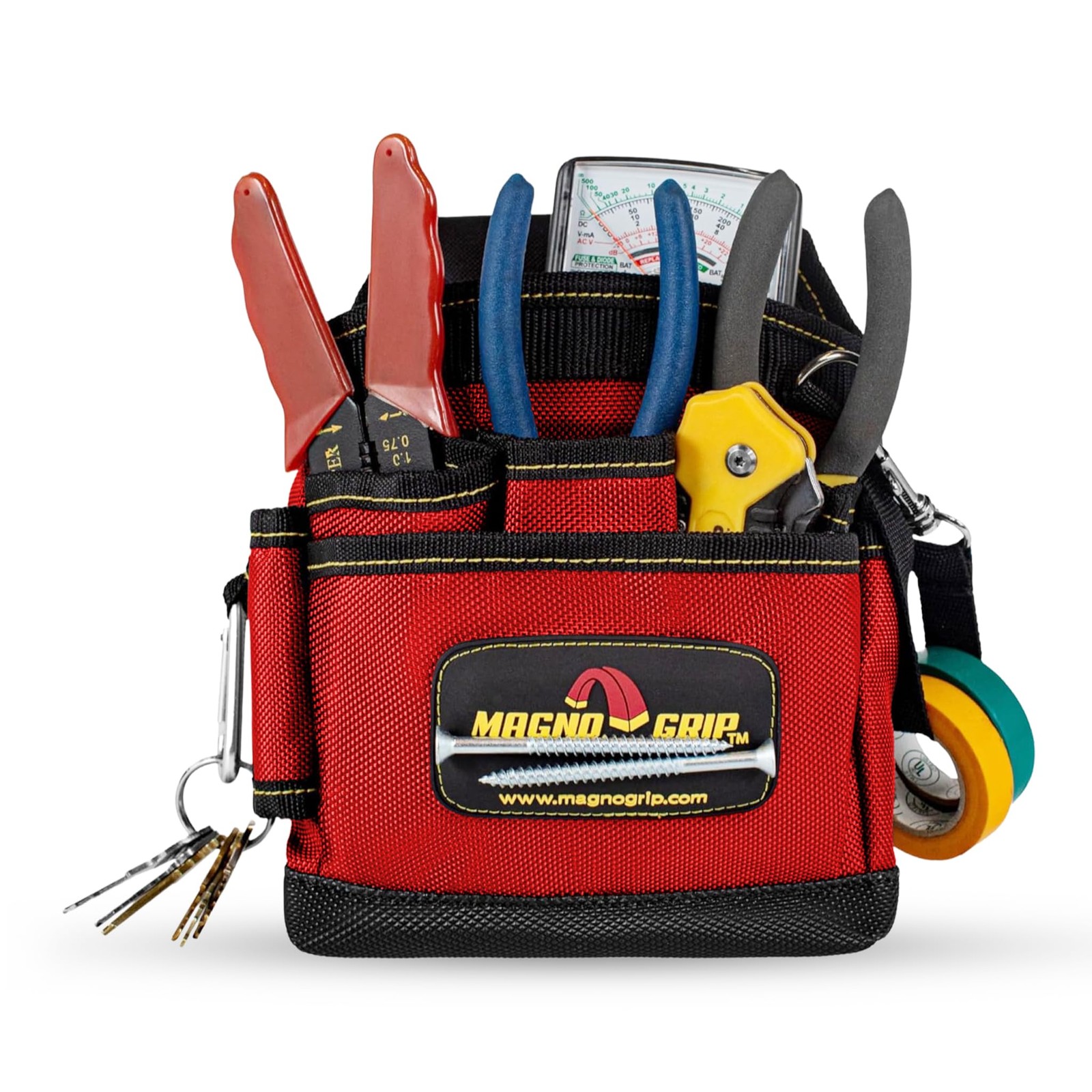 9-Pocket Magnetic Tool Pouch – Heavy-Duty 1680D Ballistic Polyester, Durable …