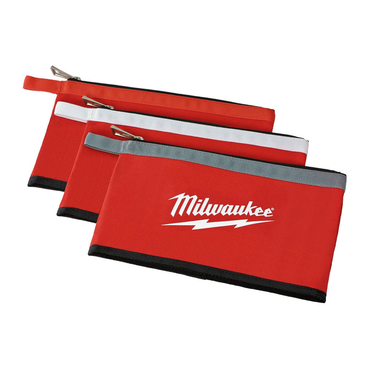 Milwaukee 48-22-8193 Milwaukee Tool 3-PK HEAVY DUTY CANVAS ZIPPERED POUCHES