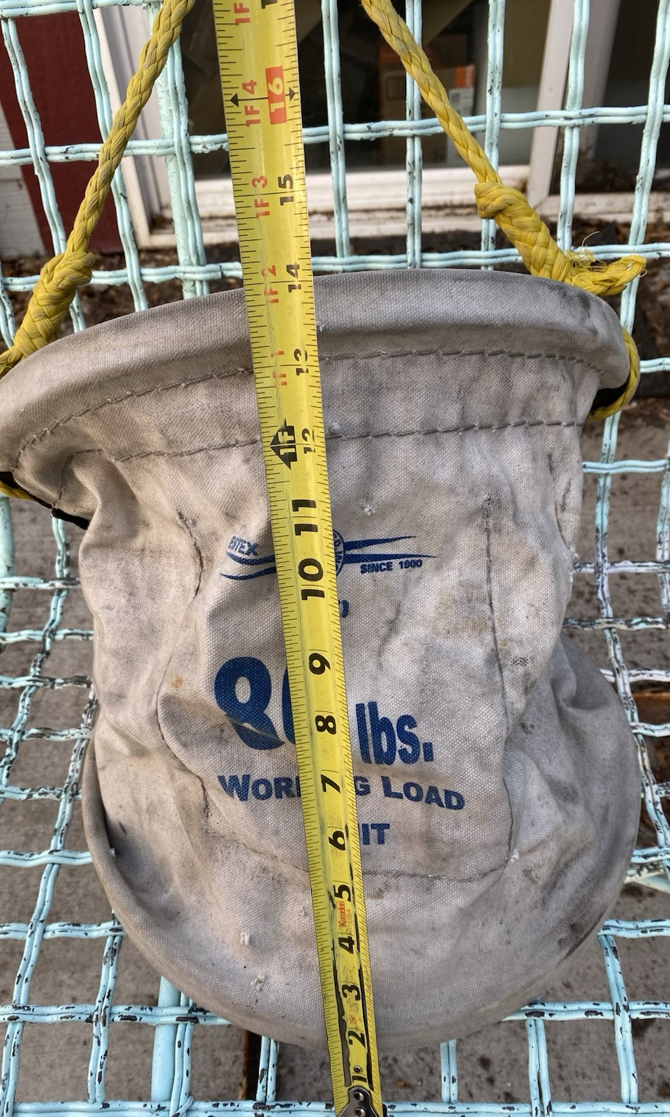 Vintage Estex Lineman Tool Canvas Bag Brass Clip Few Small Holes 80 Lbs