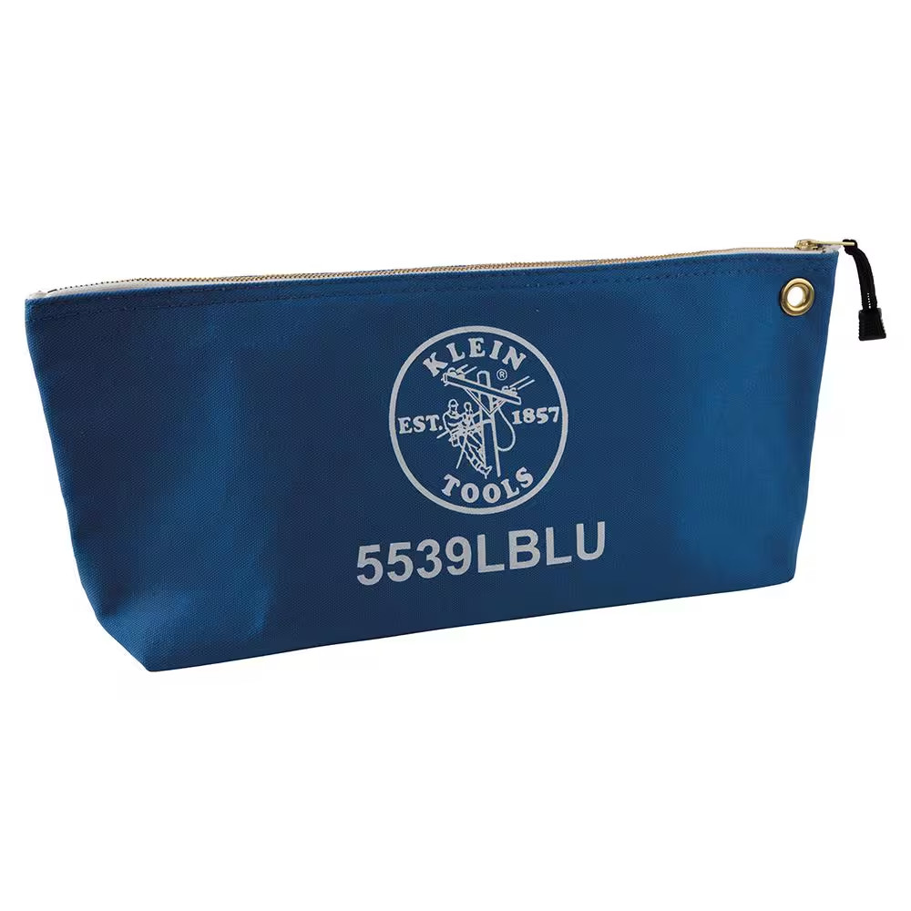 18 In. Canvas Tool Bag with Zipper in Blue
