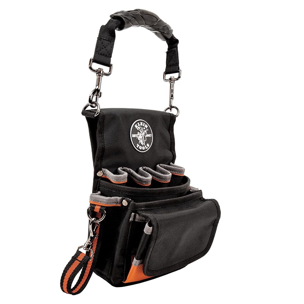 Klein Tools 5242 Tool Pouch, Tradesman Pro tool One Size, Black/Orange/Gray