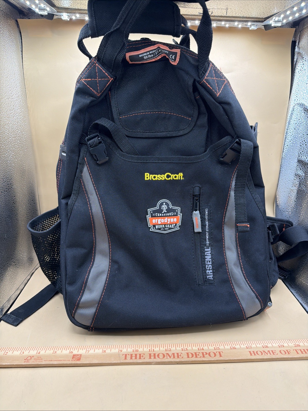 Ergodyne Arsenal 5843 Tool Backpack Dual Compartments Black Regular