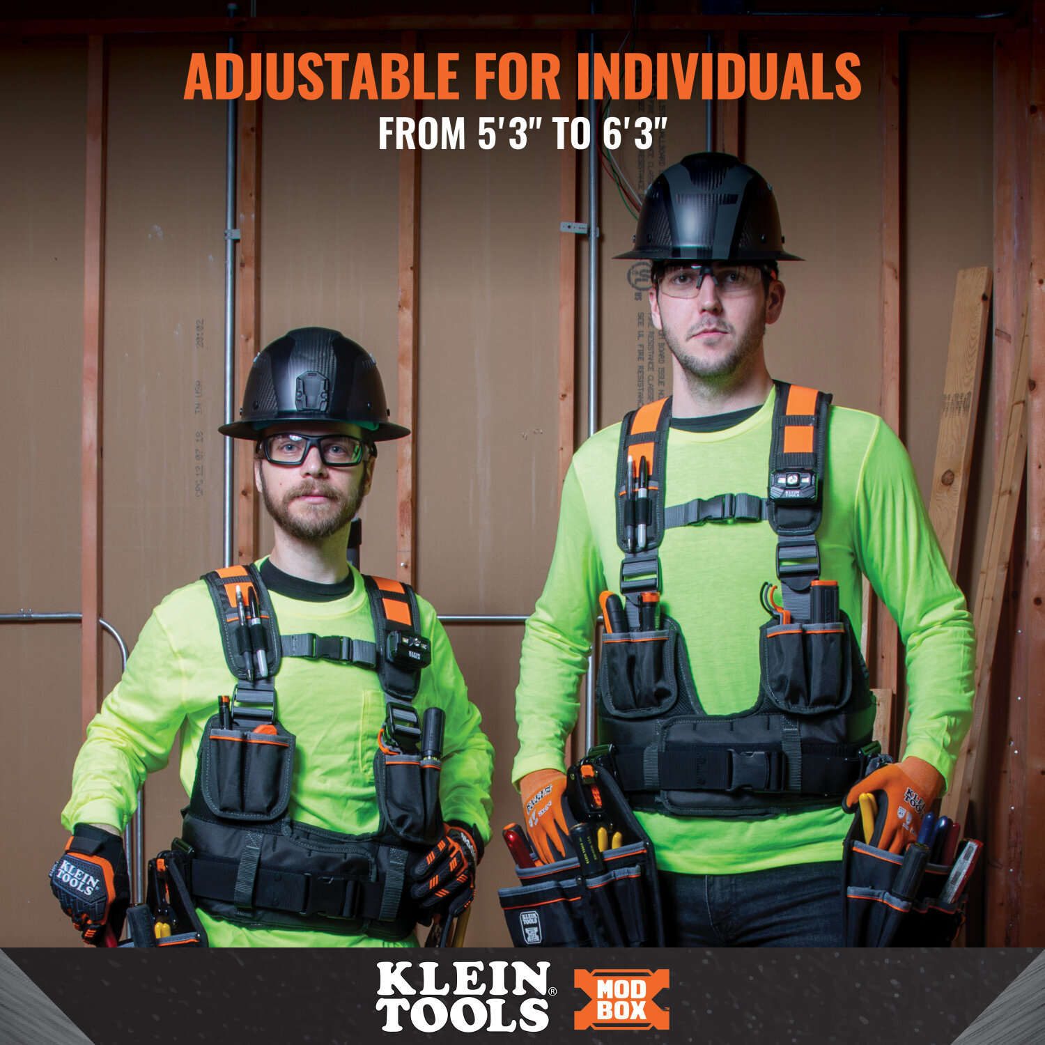 Klein Tools 55828MB MODBox Tool Vest, Fully Adjustable, Padded Comfort Support,