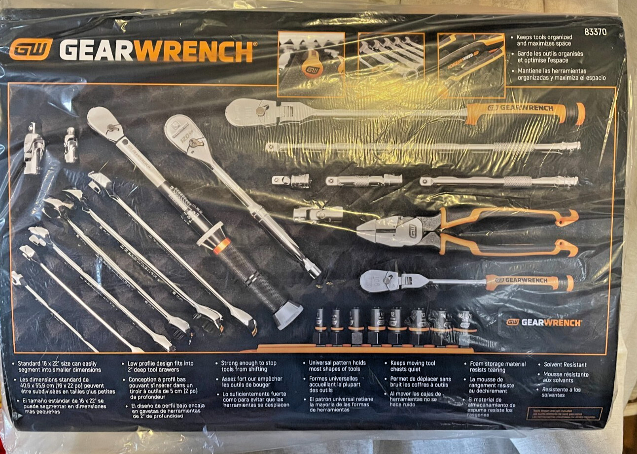 GEARWRENCH 4 Pc. Trap Mat Universal Tool Drawer Liners – 83370