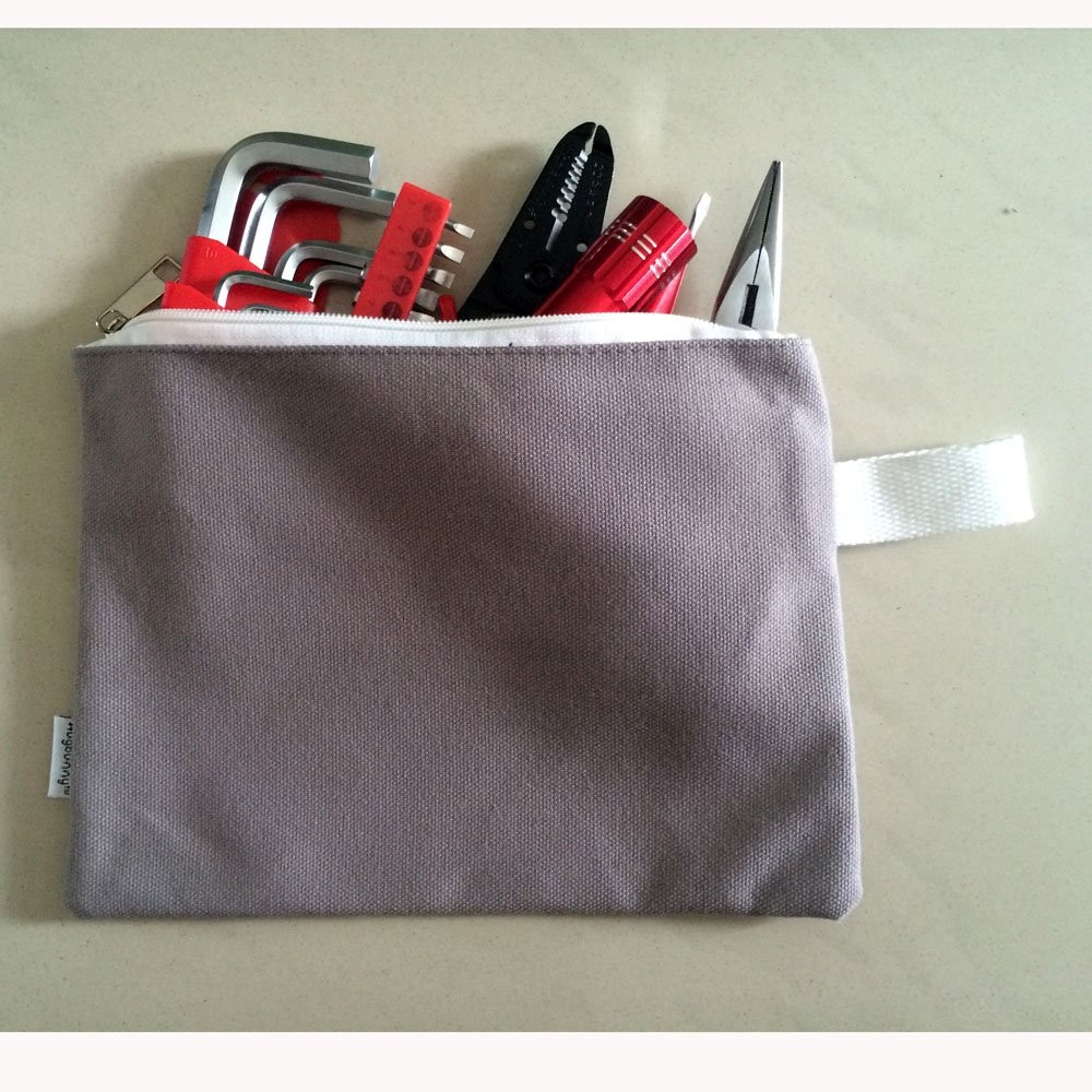 Augbunny 100% Cotton 16oz Heavy Duty Multi-purpose Canvas Zipper Tool Bag