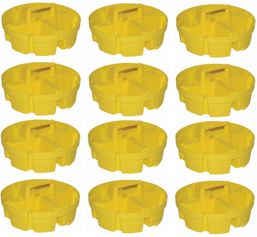 (12) Bucket Boss 15051 4 Compartment 5 Gallon Bucket Stacker Storage Organizers