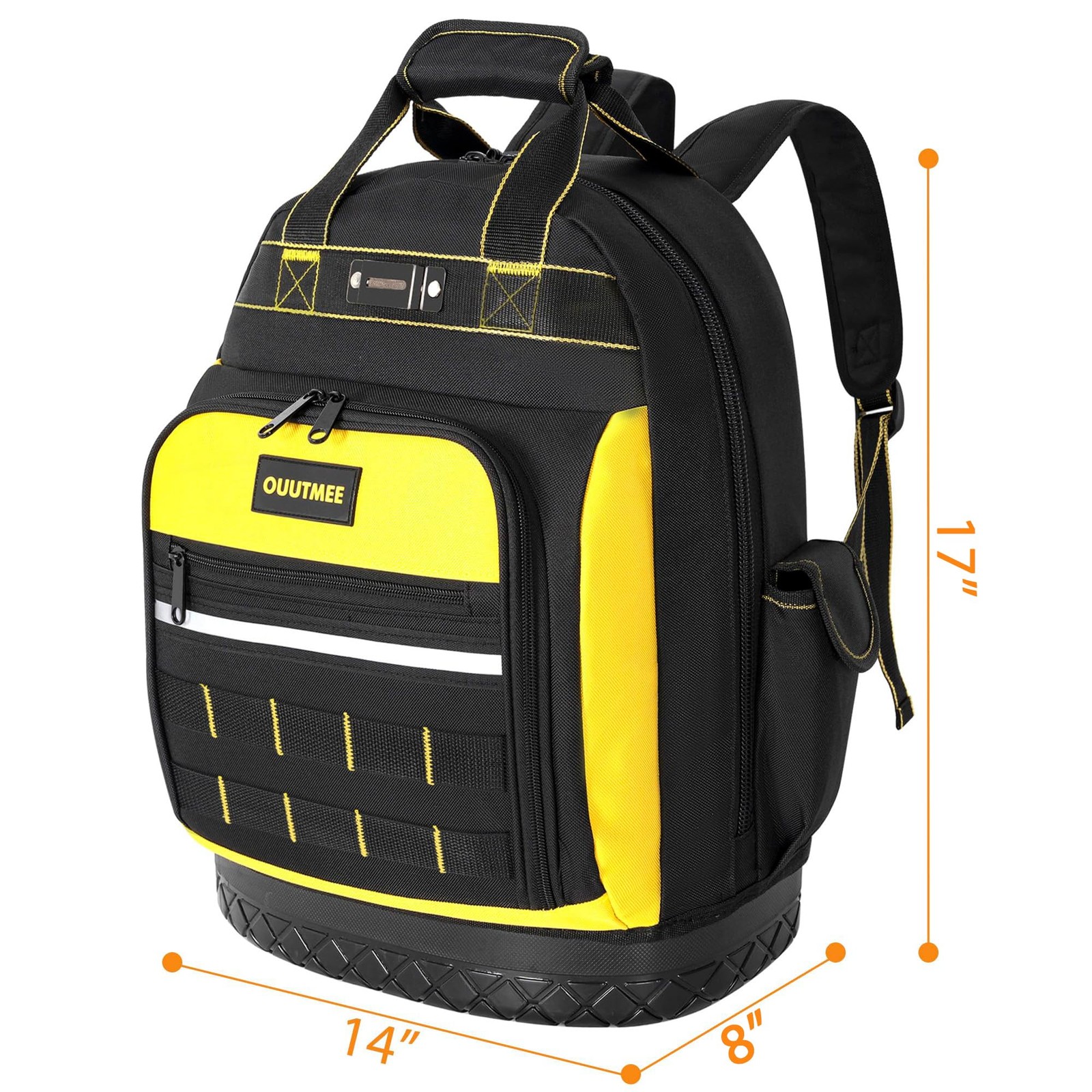 17″ Mochila Para Herramientas De Trabajo Electricista Con Bolsillos Heavy Duty