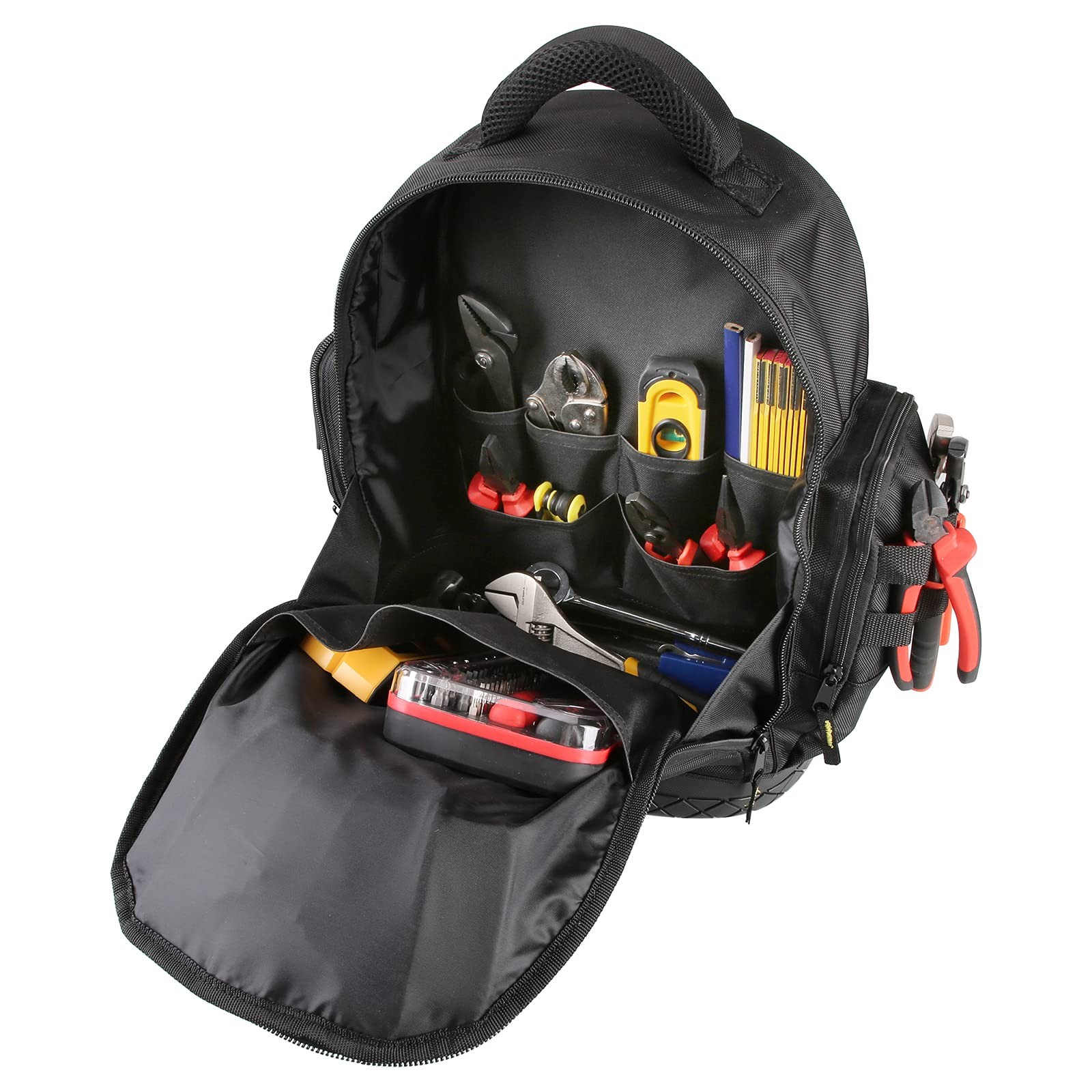 S Tool Backpack Moulded Waterproof Base Padded Shoulder Straps Breathable Padded