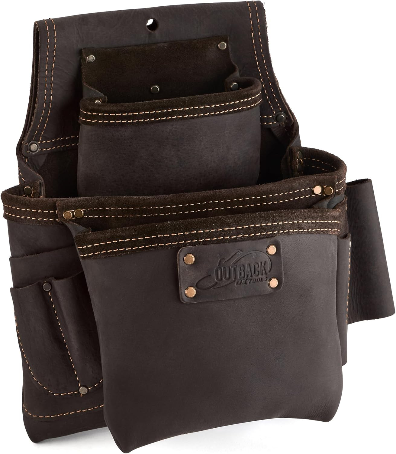 Pro Full Grain Leather Tool Pouches – Made with Double Stitching and Rivet Reinf
