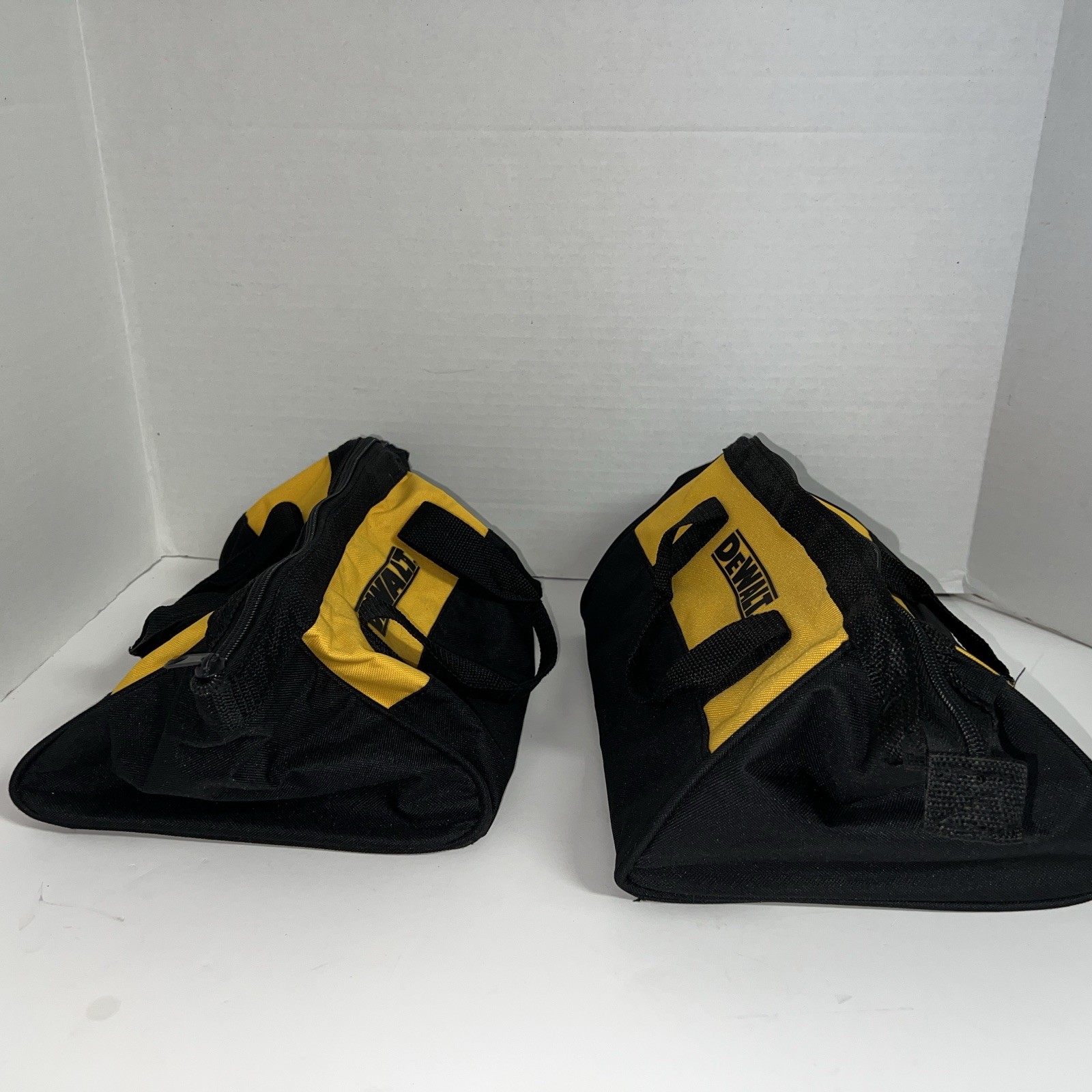2 PC DEWALT THICK NYLON CONTRACTOR TRADESMAN TOOL CARRY BAG TOTE 11″ X 9″ X 7″
