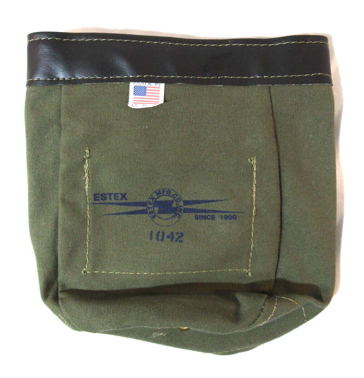 Vintage Canvas Green Tool/Storage Small Bag by ESTEX MFG Co. Model 1042 USA