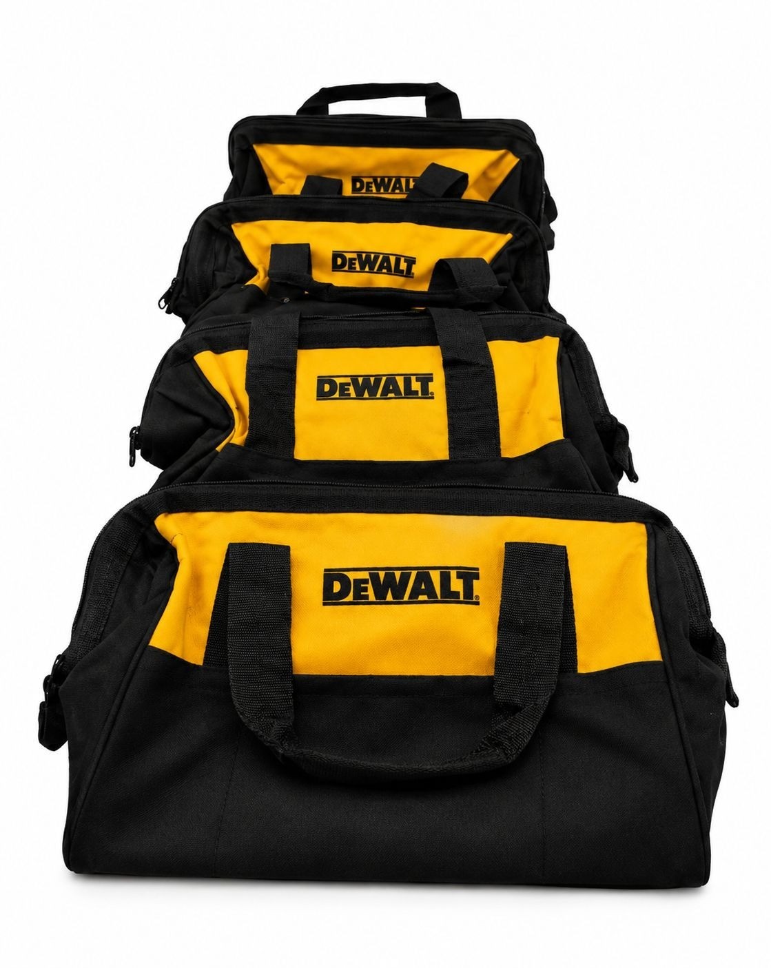 DEWALT N037466 13″ Heavy Duty Tool Bags Set of 4 Ballistic Nylon Zipper New