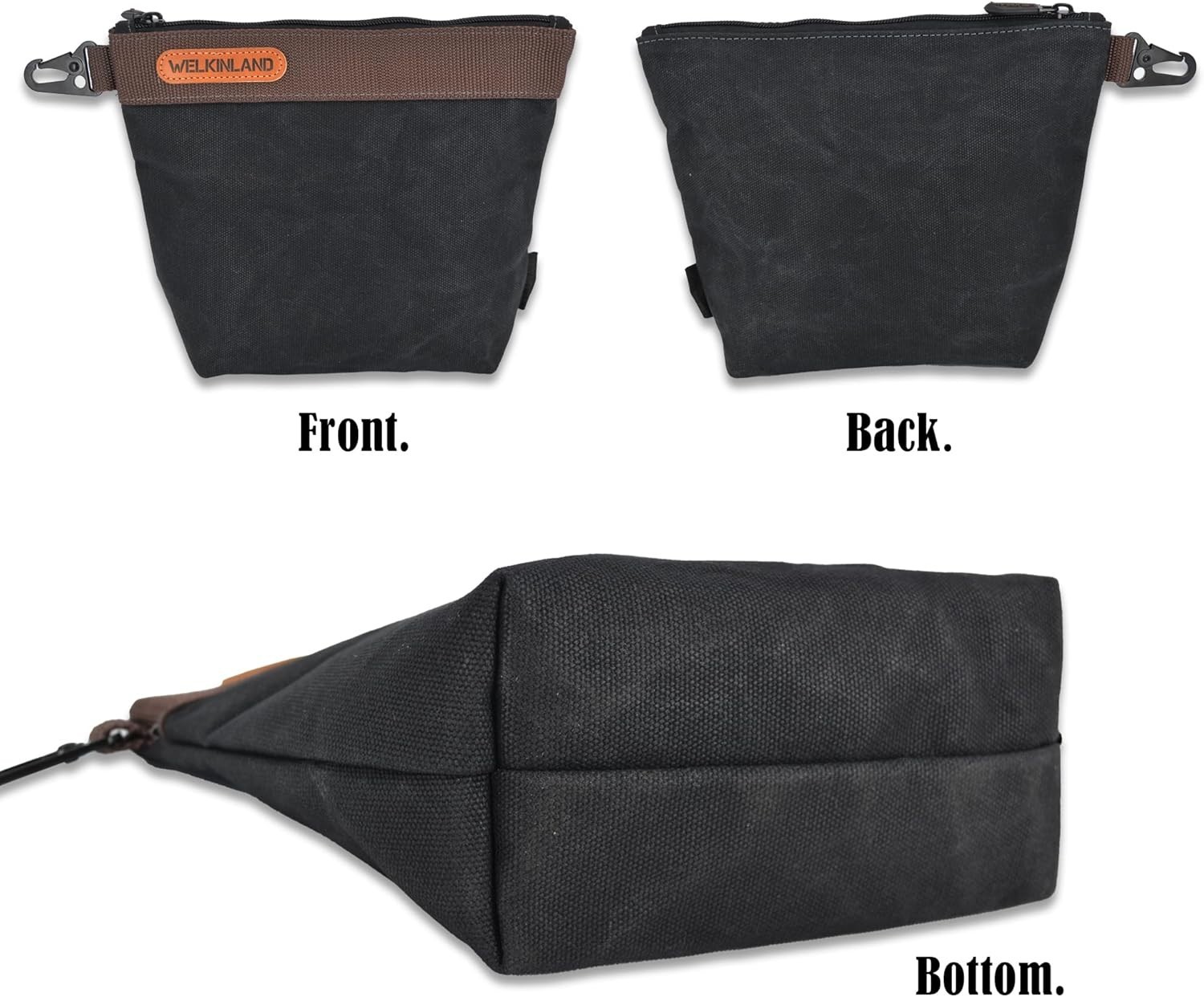 Waxed Canvas Tool Pouch 4 PCS Set, 10 Inch Tool Pouches with Zipper, BRAND NEW