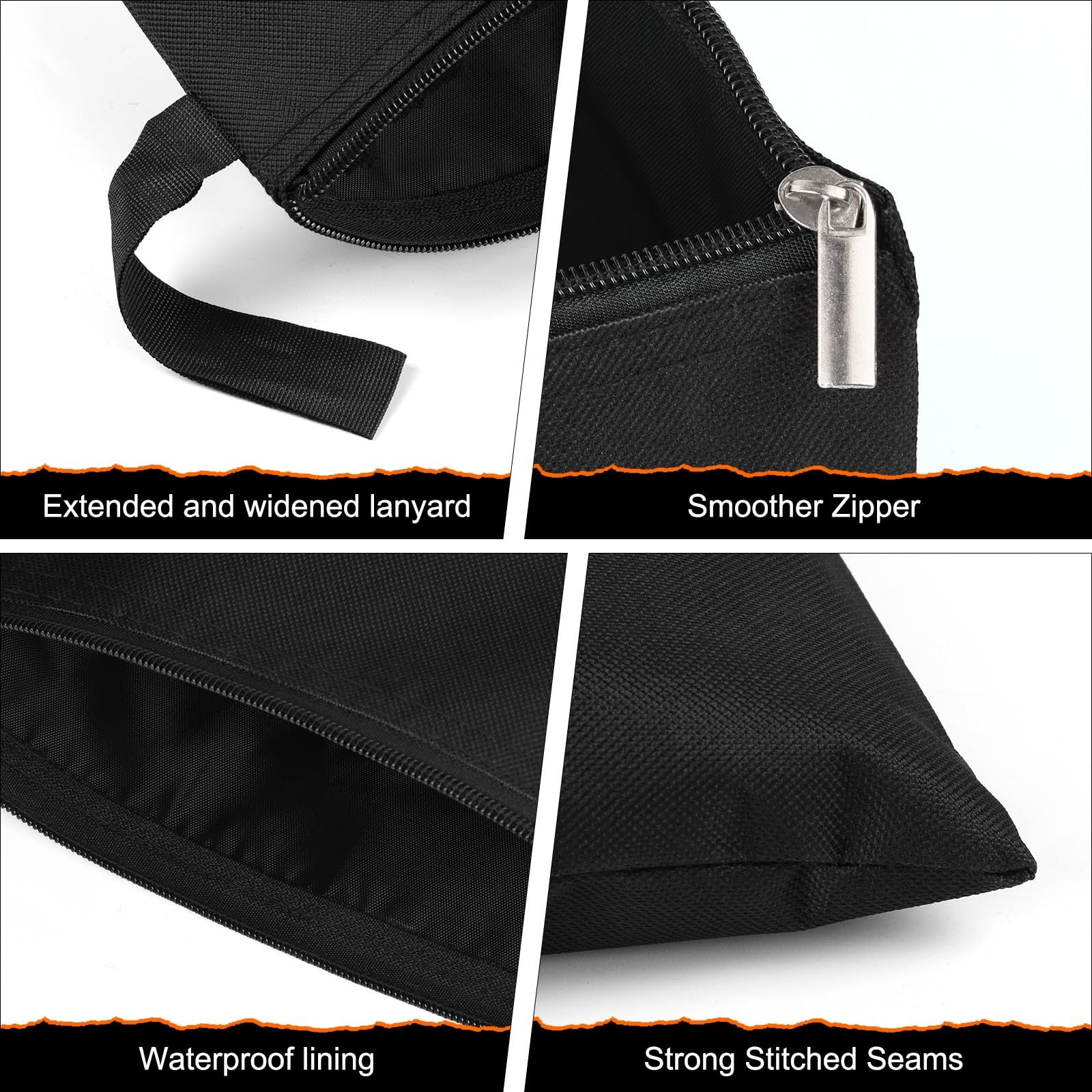5 PCS Tool Pouches Zipper Utility Multipurpose Storage Organizer Bag DIY
