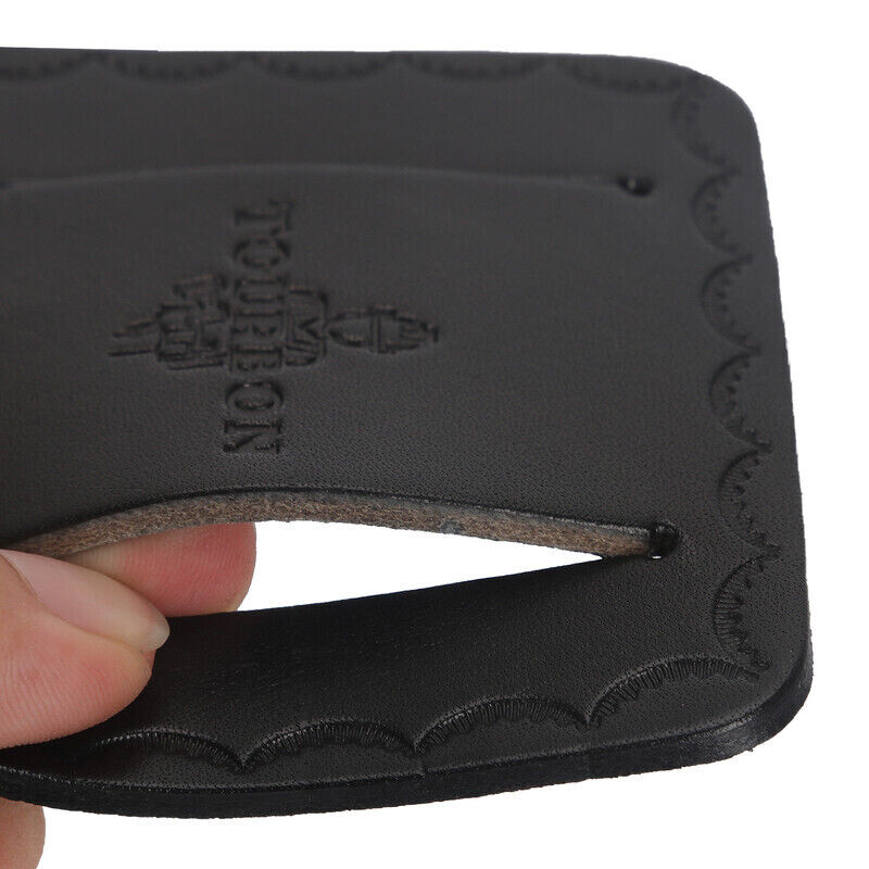 Leather Tape Measure Holster Tool Holder Metal Clip for 2″ Belt in Black