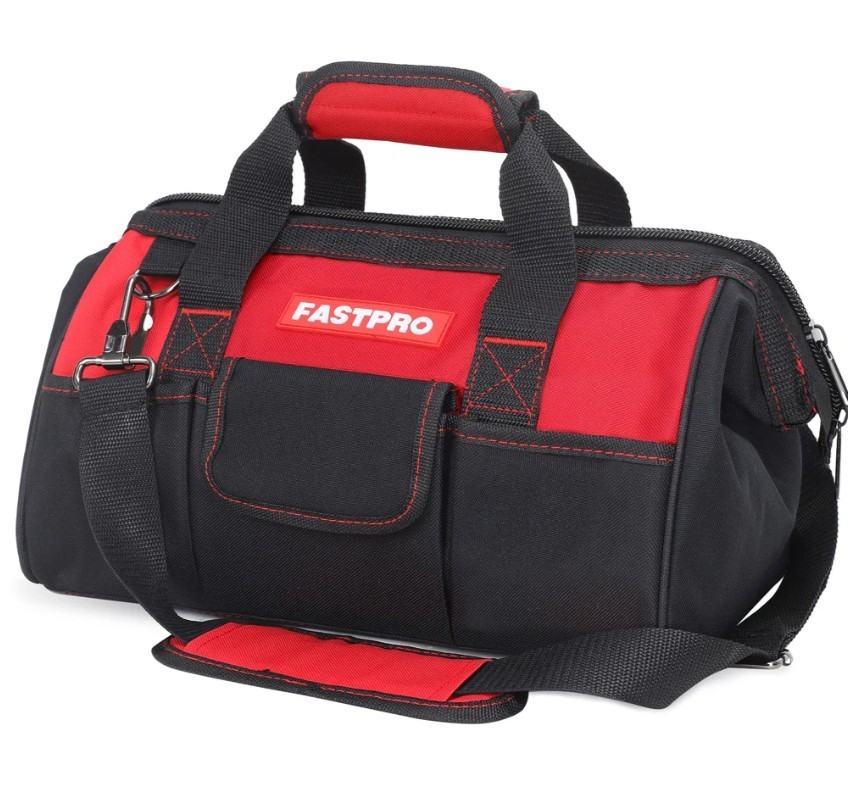 FASTPRO 14-Inch Zip-Top Wide Mouth Open Tool Bag NEW