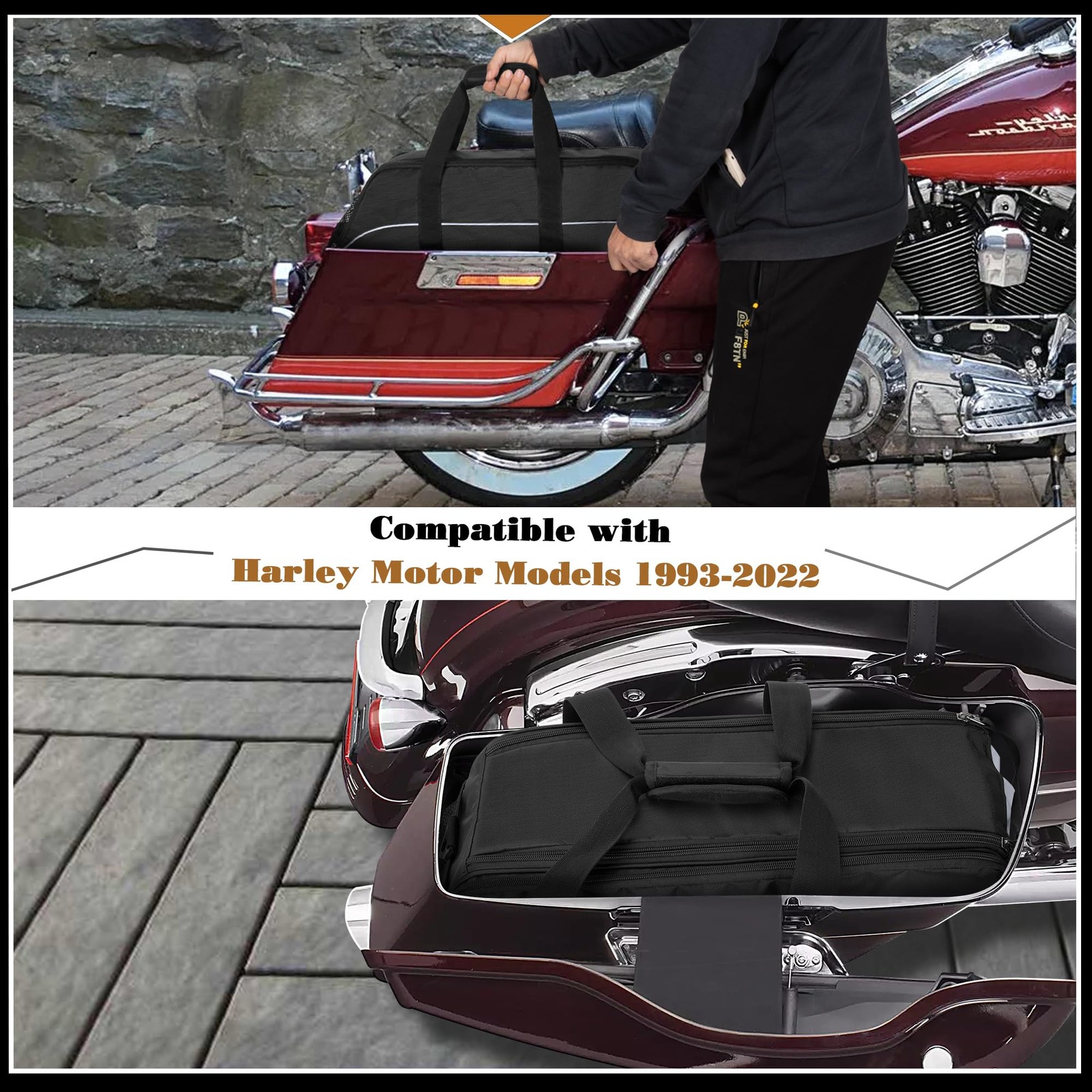 Saddlebag Liners Bag, Travel Motorcycle Saddlebag Organizer Compatible with H…