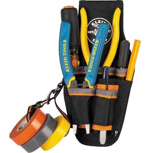 Klein Tools Small Utility Holster Pouch with 9 Pockets for Essential Tools