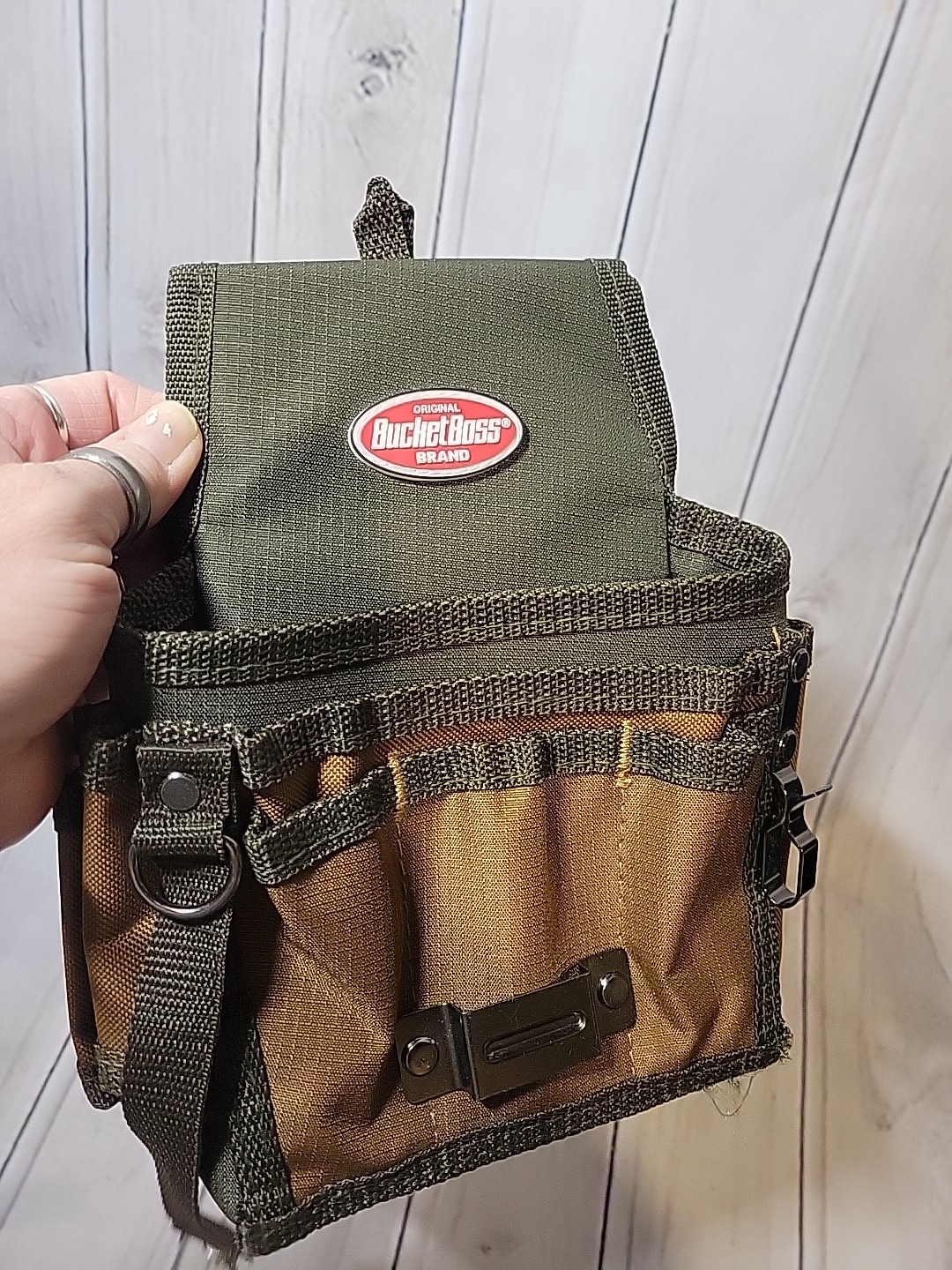 Bucket Boss 54140 Tool Pouch, Tool Pouch, Green, Polyester, 9 Pockets Free Ship