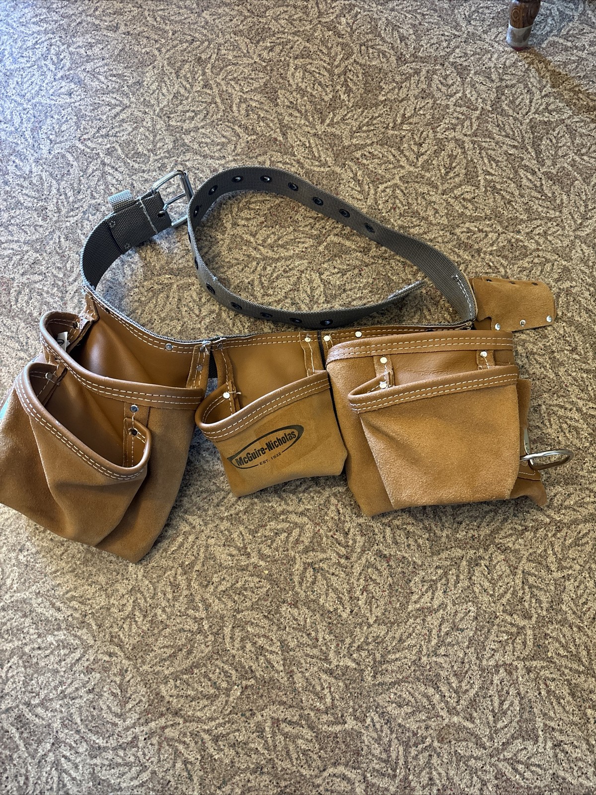 McGuire-Nicholas 11-Pocket Leather Waist Tool Belt/Contractor’s Apron