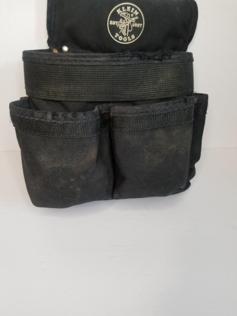 Klein Tools 5718 tool Pouch 8 pocket PowerLine black nylon electrician USA