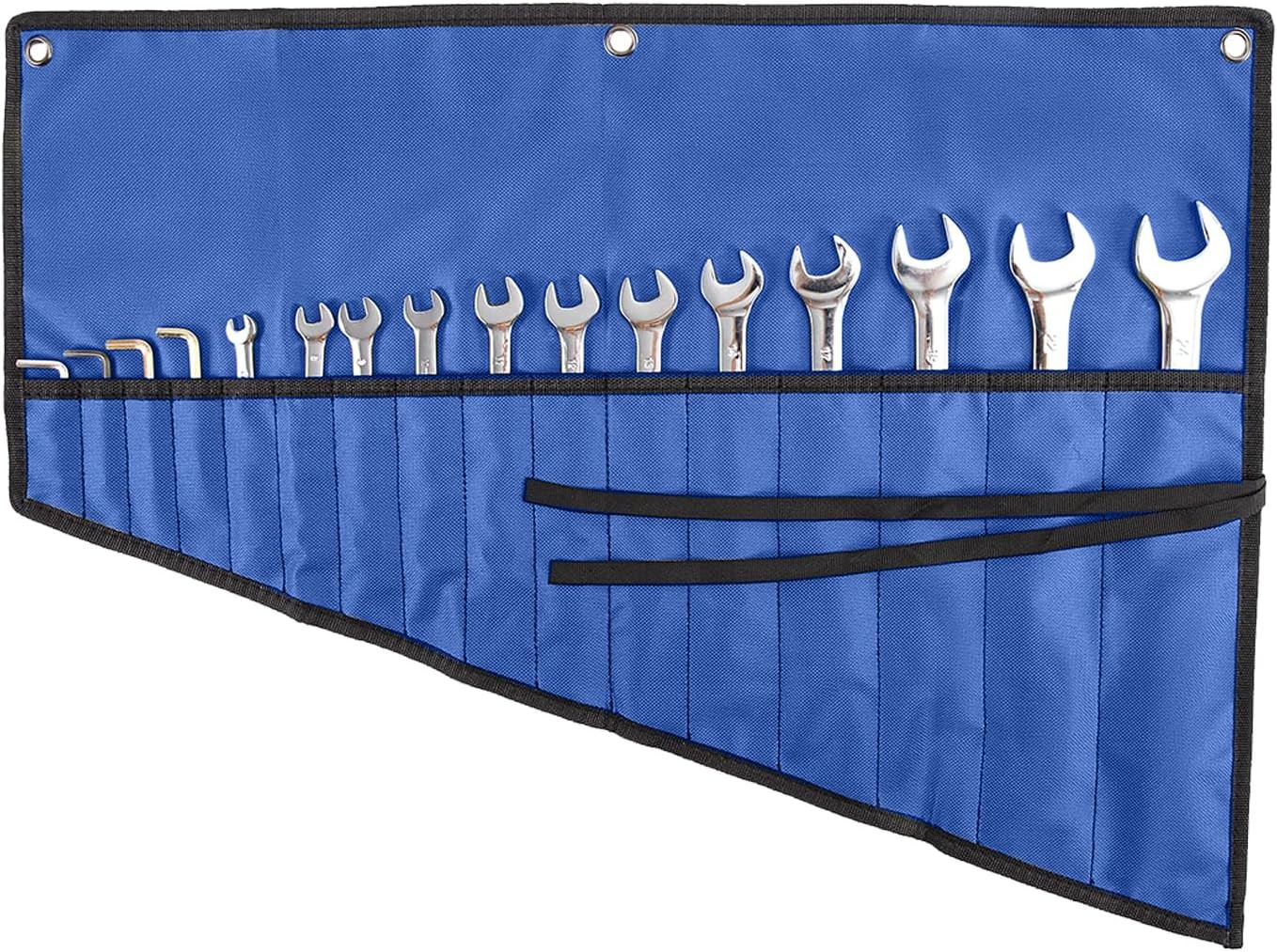 16 Pockets Wrench Roll Organizer Wrench Pouch Roll up with Water Proof Oxford Cl