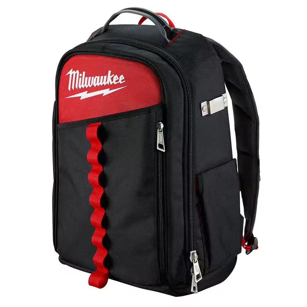 14 In. Low Profile Backpack with 12 In. Zipper Tool Bag in Multi-Color (3-Pack)