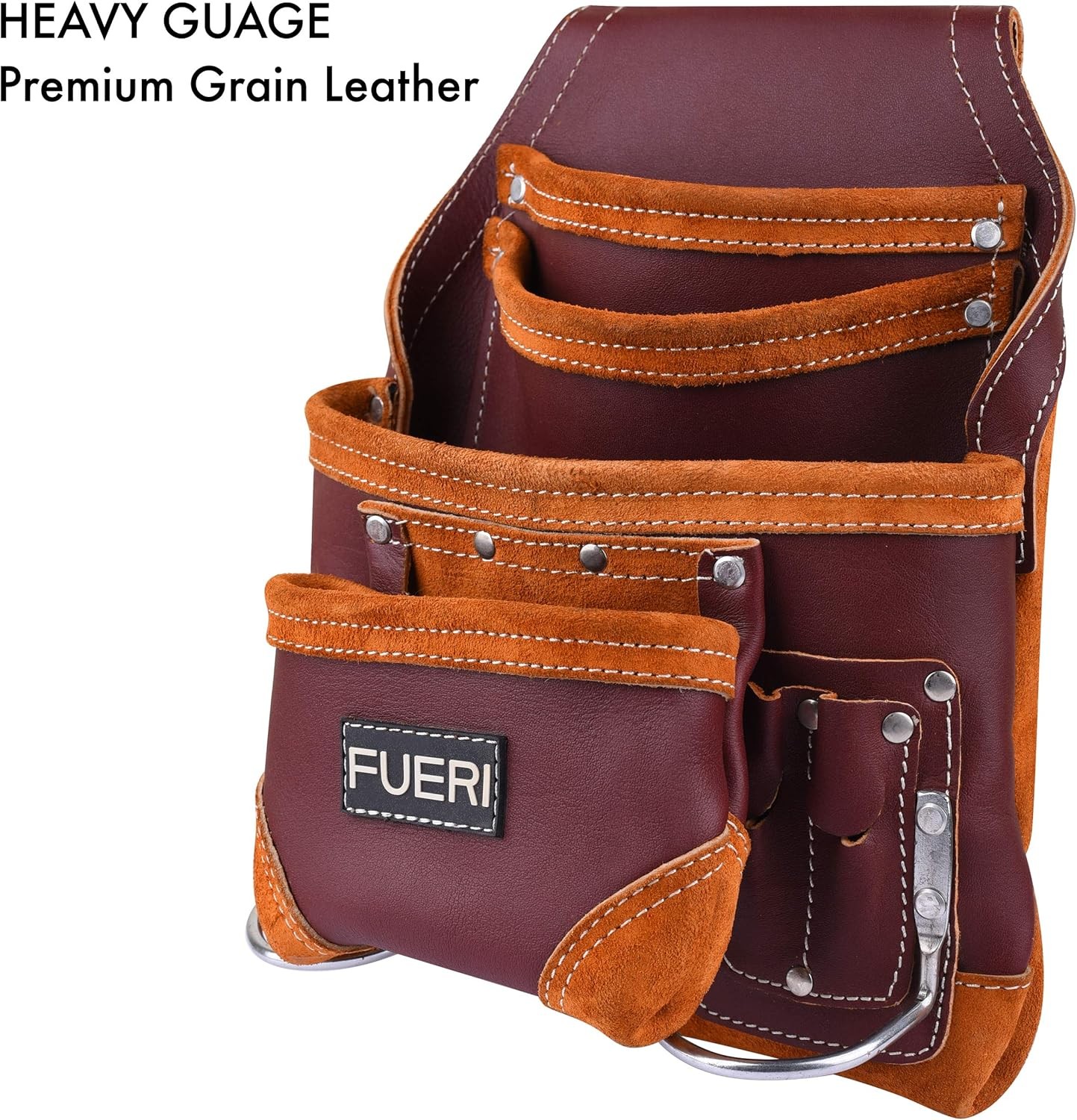 Professional 10 Pocket Carpenter Tool Pouch Framers Bag Heavy Duty Premium Grain