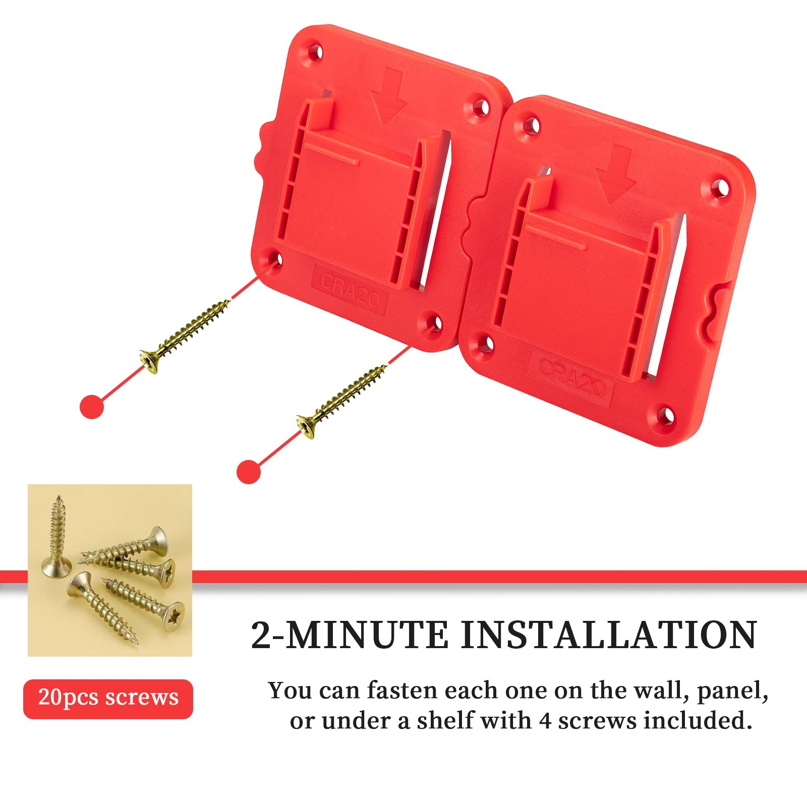 5 Packs Tools Drill Mount Holder Compatible For Craftsman V20 20v Liion Drill To