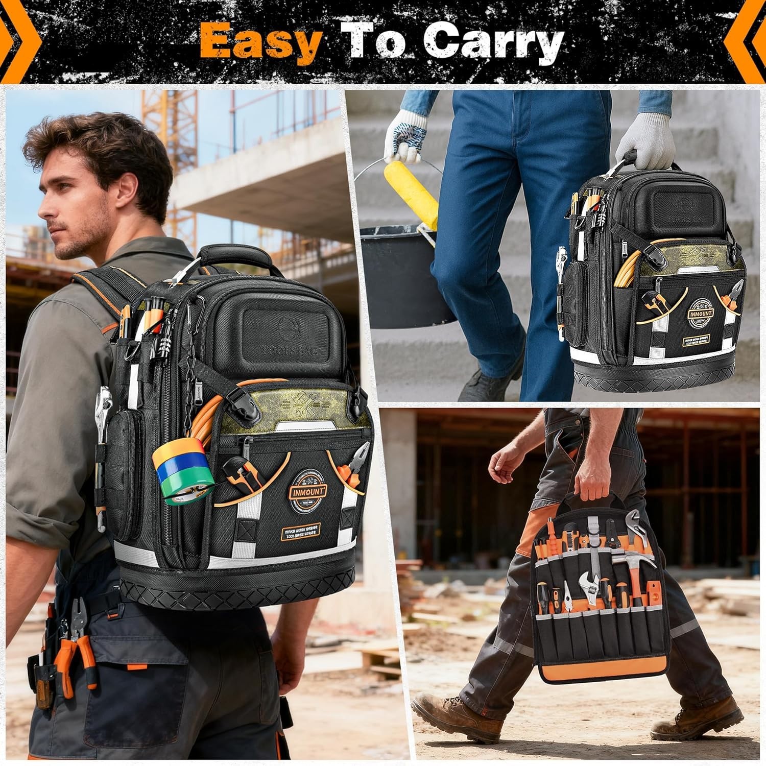 Electrician’s 3.0 Version Tool Backpack – Multi-Functional & Spacious with Lock